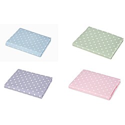 ABC White Polka Dot Cotton Percale Crib Sheet