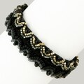 Corina 'Ebony Elegance' Beaded Bracelet (Guatemala)