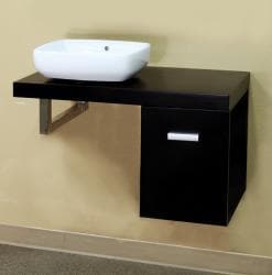 Black 35.4-inch Single Bathroom Vanity and Sink