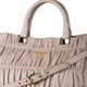 Prada Taupe Ruched Nappa Leather Tote Handbag - 14066273 ...