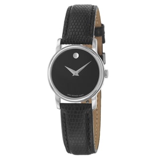 Movado Women's 2100004 'Collection' Stainless Steel and Leather Quartz Watch