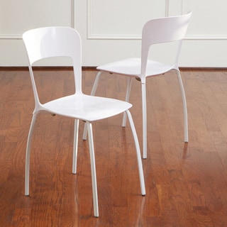 Christopher Knight Home White Modern Chairs (Set of 2)
