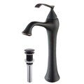 Kraus Ventus Single Lever Vessel Faucet with Pop Up Drain Oil Rubbed Bronze