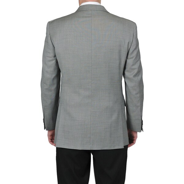 Tommy Hilfiger Men's Trim Fit Gray Sharkskin Suit Jacket