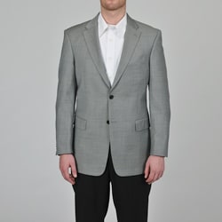 Tommy Hilfiger Men's Trim Fit Gray Sharkskin Suit Jacket-Image