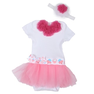 Just Girls Ruffle Romper Tutu Dress and Headband Set