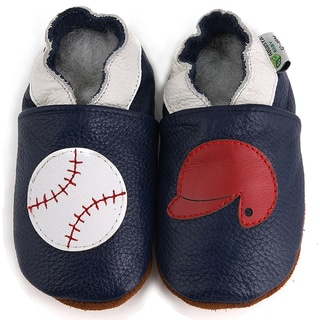 Baseball Soft Sole Slip-On Leather Baby Shoes