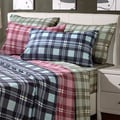 Plaid Microfiber Queen-size Sheet Set