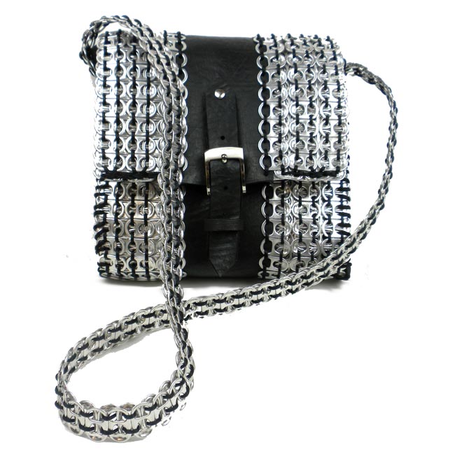 Recycled Tire and Poptop Messenger Bag (Mexico) 14069889 Overstock