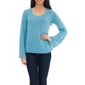 Alpaca Wool Blend 'Sky Blue Charisma' Sweater (Peru)
