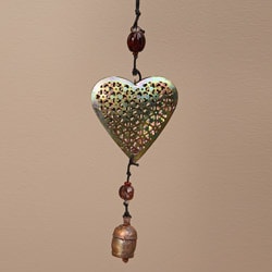 Iron and Glass Hearts Hanging Art (India)