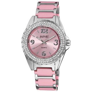 August Steiner Women's Quartz Crystal Ceramic Bracelet Watch