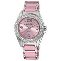 August Steiner Women's Quartz Crystal Ceramic Bracelet Watch