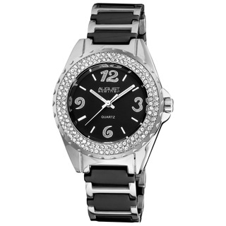 August Steiner Women's Quartz Crystal Ceramic Bracelet Watch