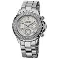 August Steiner Women's Crystal MOP Chronograph Bracelet Watch