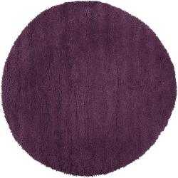For sale Hand Tufted Purple Wool 'Stalacpipe' Rug (8' Round)
