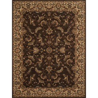Low Price Dorchester Chocolate/ Beige Rug (9'8 x 12'8)