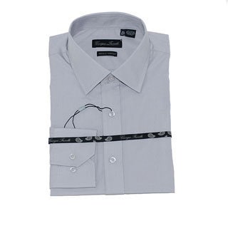 Men's Gray Slim-Fit Dress Shirt-Image