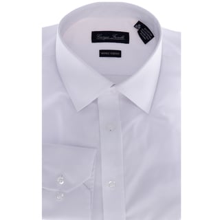 Men's White Slim-Fit Dress Shirt-Image