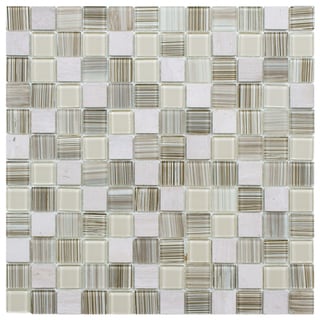 For sale SomerTile 11.5x11.5-inch Chroma Square Pistachio Glass and Stone Mosaic Tiles (Set of 10)