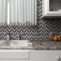 SomerTile 11.5x11.5-inch Chroma Square Ligoria Glass and Stone Mosaic Tiles (Set of 10)
