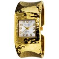Vernier Women's V1830 Gold Tone Hammered Bangle Watch