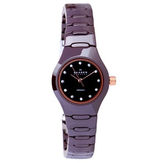 Skagen Women's 816XSDXC1 Denmark Petite Brown Ceramic Watch