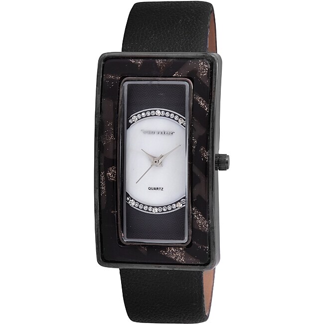 Vernier Woman's Rectangle Animal Print Bezel Watch
