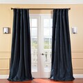 Solid Faux Silk Taffeta Navy Blue 108-inch Curtain Panel