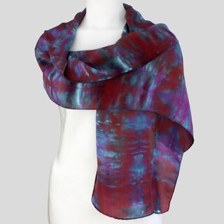 Gypsy River Riches Hand-dyed 'Nightfall' Washable Silk Scarf