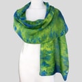 Gypsy River Riches Hand-dyed 'Limelight' Washable Silk Scarf