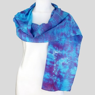 Gypsy River Riches Hand-dyed 'Harmony' Washable Silk Scarf