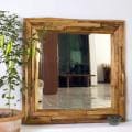 Teak Branch Tung Oil Finish Square Mirror (Thailand)