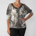 California Bloom Women's Dolman Sleeve Burnout Top