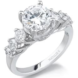 Natalie K 14k Gold 1ct TDW Diamond and CZ Ring (H, SI1)