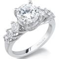 Natalie K 14k Gold 1ct TDW Diamond and CZ Ring (H, SI1)