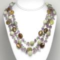 Sterling Silver Multi-gemstone Bead Necklace