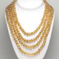 Yellow 80-inch Cut Crystal Bead Necklace