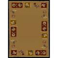 Sources of Solid Camo rug Alexa Cameo Floral Leaf Border Brown Rug (5'3 x 7'9)