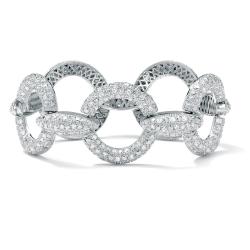 Ultimate CZ Silver Overlay Cubic Zirconia Link Bracelet