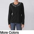Ysela Onque Casuals Women's Rhinestone Long-sleeve Cardigan