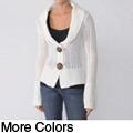 Ci Sono by Adi Junior's Shawl Collar Two-button Ribbed Cardigan