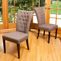 Parlor Tufted Fabric Dining Chairs (Set of 2)