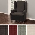 Reeves Stretch 1-piece Wing Chair Slipcover