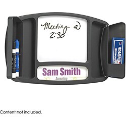 Safco Black Deluxe Message Board/ Name Plaque