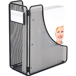 Safco Onyx Black Mesh Magazine Holder (Pack of 6)