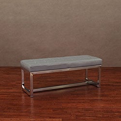 See Reviews Liberty Charcoal Grey Leather Bench