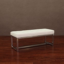 Low Price Liberty Modern White Leather Bench