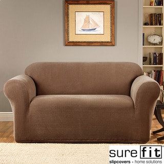 Sure Fit Stretch Micro 1-piece Loveseat Slipcover-Image