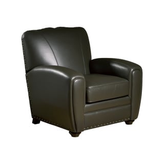 Cardiff Espresso Leather Press Back Club Chair